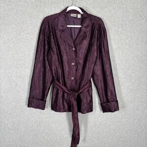 Chico's Purple Blazer with Belt